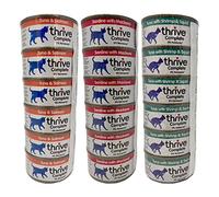 Thrive Cat Food Wet Complete Bundle - 18 Tinned Sets (6 x Tuna & Salmon, 6 x Sardine & Mackerel, 6 x Tuna With Shrimp & Squid) 75g Each