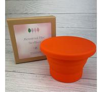 Thrive Menstrual Disc Steriliser, Collapsible Silicone Cup, Food Grade Material, Turquoise (Orange)