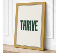 Thrive Typography Canvas Wall Art Print 18x12 Inch