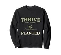 Thrive Where You are Planted Positive Growth Quote Sweatshirt