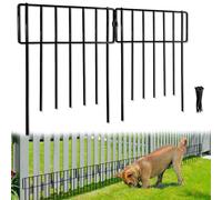 Thrivinest Animal Barrier Fence, 10 Pack No Dig Fence Decorative Fences, 17in(H)x10ft(L)Rustproof Metal Wire Small Garden Fence Border for Dogs Rabbits, Bottom Blocker for Outdoor Yard Patio Defence