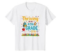 Thriving in My 4th Grade Era T-Shirt, Kids, White, 8 Years