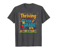 Thriving in My 4th Grade Era T-Shirt, Men, Dark Heather Grey, S