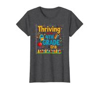 Thriving in My 4th Grade Era T-Shirt, Women, Dark Heather Grey, XS