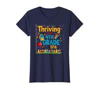Thriving in My 4th Grade Era T-Shirt, Women, Navy, XXL
