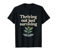 Thriving Not Just Surviving Mental Health Plant Graphic T-Shirt