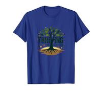 Thriving Not Surviving: Inspirational Tree of Life T-Shirt, Men, Royal Blue, 3XL