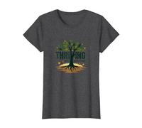 Thriving Not Surviving: Inspirational Tree of Life T-Shirt, Women, Dark Heather Grey, XXL