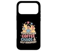 Thriving On Coffee Chaos & Self-Discovery - Quote Case for iPhone 17 Pro Max
