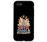 Thriving On Coffee Chaos & Self-Discovery - Quote Case for iPhone SE (2020) / 7/8