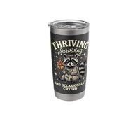 Thriving Surviving and Occasionally Crying Stainless Steel Insulated Tumbler