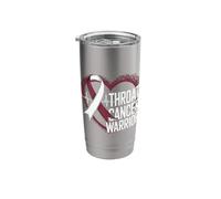Throat Cancer Awareness Warrior Survivor Stainless Steel Insulated Tumbler