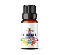Throat Chakra Essential Oil Blend with Lapis Lazuli Crystal Chips, 10ml - Clary Sage, Jasmine, Lavender - Aromatherapy Diffuser, Burner, Yoga, Meditation, Bracelets, Kundalini