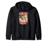 Throat Goat Funny Offensive Adult Graphic Sarcastic Humor Zip Hoodie