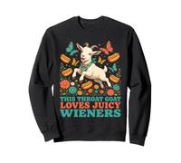 Throat Goat Juicy Wieners Butterfly Meadow Sweatshirt