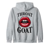 Throat Goat Swinger Lifestyle Naughty Humor Adult Graphic Zip Hoodie