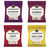 Throat Lozenges Variety Pack - Set of 4 x 73g Bags (Blueberry, Blackcurrant, Honey & Lemon, Cherry) - Packed by Black Nore Gifts