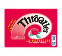 Throaties Strong Original Flavour Soft Soothing Pastilles with Honey & Menthol 12 Pastilles