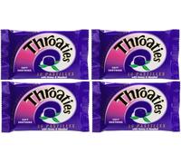 Throaties Strong Original Honey & Menthol Pastilles for Soothing Sore Throat, Cough Relief, Congestion Clearing, Soft Lozenge Candy for Fast Throat Comfort - Blackcurrant | SterlingSquare (Pack of 4)