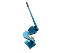 Throatless Shear with Curved Blade for Cutting Metal Plates and Plain Sheets