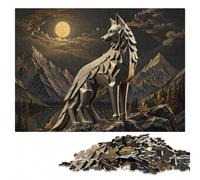 Throne Of The Golden Wolf Wooden Jigsaw Puzzle, Adult Hobby, 1000 Pieces | Thoughtful Christmas gift for adults: home hobby for puzzle fans in spare time.