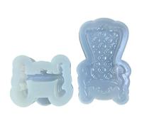 Throne Ornament Creating Mold Flexible Dripping Mold with Throne Shape for Making Keychain Phone Charm Ornament Making Tool