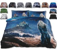 THRONES THEME - 3D PRINTED DUVET Cover SET Beddings + One Pillow Case - Mother of Dragon Two - Single Bed Size (Mother of Dragon Two, Single Size Bed)