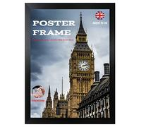 Throntons Black Wall Mounted Photo Frame 80 x 80 cm Poster Print with MDF backboard Vertically or Horizontally Display Clear Styrene Sheet Decor Certificate Frame