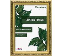 Throntons Shabby Chic Gold Frame 40 x 30 cm Ornate Antique Vintage Style Picture Photo Poster Frame with MDF backing board with Perspex Sheet