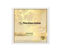 Throntons White Frame 80 x 80 cm MDF Wood Photo Picture Poster Frame with Acrylic Glass Portrait or Landscape Wall Mount Decoration Display