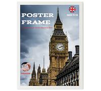 Throntons White Wall Mounted Photo Frame 25 x 35 cm Poster Print with MDF backboard Vertically or Horizontally Display Clear Styrene Sheet Decor Certificate Frame