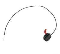 Throttle Cable For Lawn Mowers, 1.5m Common Throttle Switch With Red Black Handle Lever, Lawn Mower Throttle Control Assembly Compatible With Most Lawn(Throttle cable + box red handle)