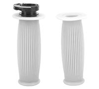 Throttle Control Grips High Strength ABS Rubber 22mm Handlebar Twist Grips Replacement Upgrade for GY6 50cc 80cc 125cc 150cc Scooter Motorcycle (White)