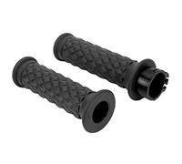 Throttle Handle, 25mm 2pcs Motorcycle Handle Grip Easy Control Universal for Motorbike (Black)