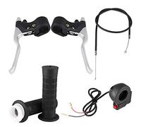 Throttle Kill Switch Brake Levers Kit EVGATSAUTO Handle Grips On/Off Switch for Pocket Bike Mini Moto 22mm 7/8" Handlebar Pocket Bike Mini Motorcycle