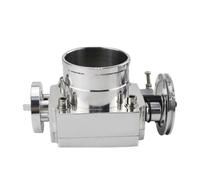 Throttle Position Sensor Universal 65MM 70MM 80MM 90MM THROTTLE BODY INTAKE MANIFOLD BILLET ALUMINUM HIGH FLOW Throttle Body(90MM SILVER)