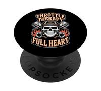 Throttle Relief Full Heart - Funny Biker Quote PopSockets Adhesive PopGrip
