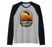 Throttle Therapy Quiet Skies Loud Smiles Raglan Baseball Tee