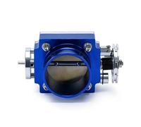 Throttle Valve Socket 80MM THROTTLE BODY PERFORMANCE INTAKE MANIFOLD BILLET ALUMINUM HIGH FLOW UNIVERSAL THROTTLE BODY(Blue)