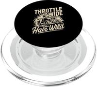 Throttle Wide Hair Wild Women ATV Off Road Rider PopSockets PopGrip for MagSafe