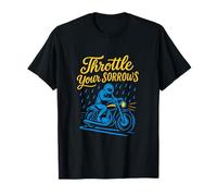 Throttle Your Sorrows Biker Humor Graphic T-Shirt