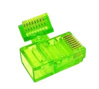 Through 100PCS CAT5 RJ45 Path Connector, Transparent Housing for Solid and Ethernet Cables