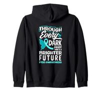 Through Every Dark Past There Is A Brighter Future PTSD Zip Hoodie