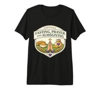 Through Fasting Prayer and Almsgiving Christian Orthodox Premium T-Shirt