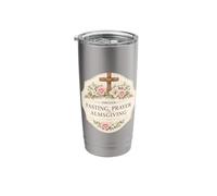 Through Fasting Prayer and Almsgiving Christian Orthodox Stainless Steel Insulated Tumbler