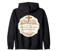 Through Fasting Prayer And Almsgiving Christian Orthodox Zip Hoodie