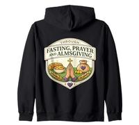 Through Fasting Prayer And Almsgiving Christian Orthodox Zip Hoodie