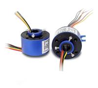 Through Hole Slip Ring, 2 Way 10A Through Hole 12.7mm Slip Ring Multiple Configurations(Hole12.7out54 12wire)