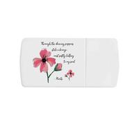 'Through The Dancing Poppies Stole A Breeze' Pill Box with Tablet Splitter (PI00034933)