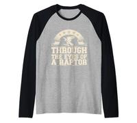Through The Eyes of a Raptor Falconry Raglan Baseball Tee